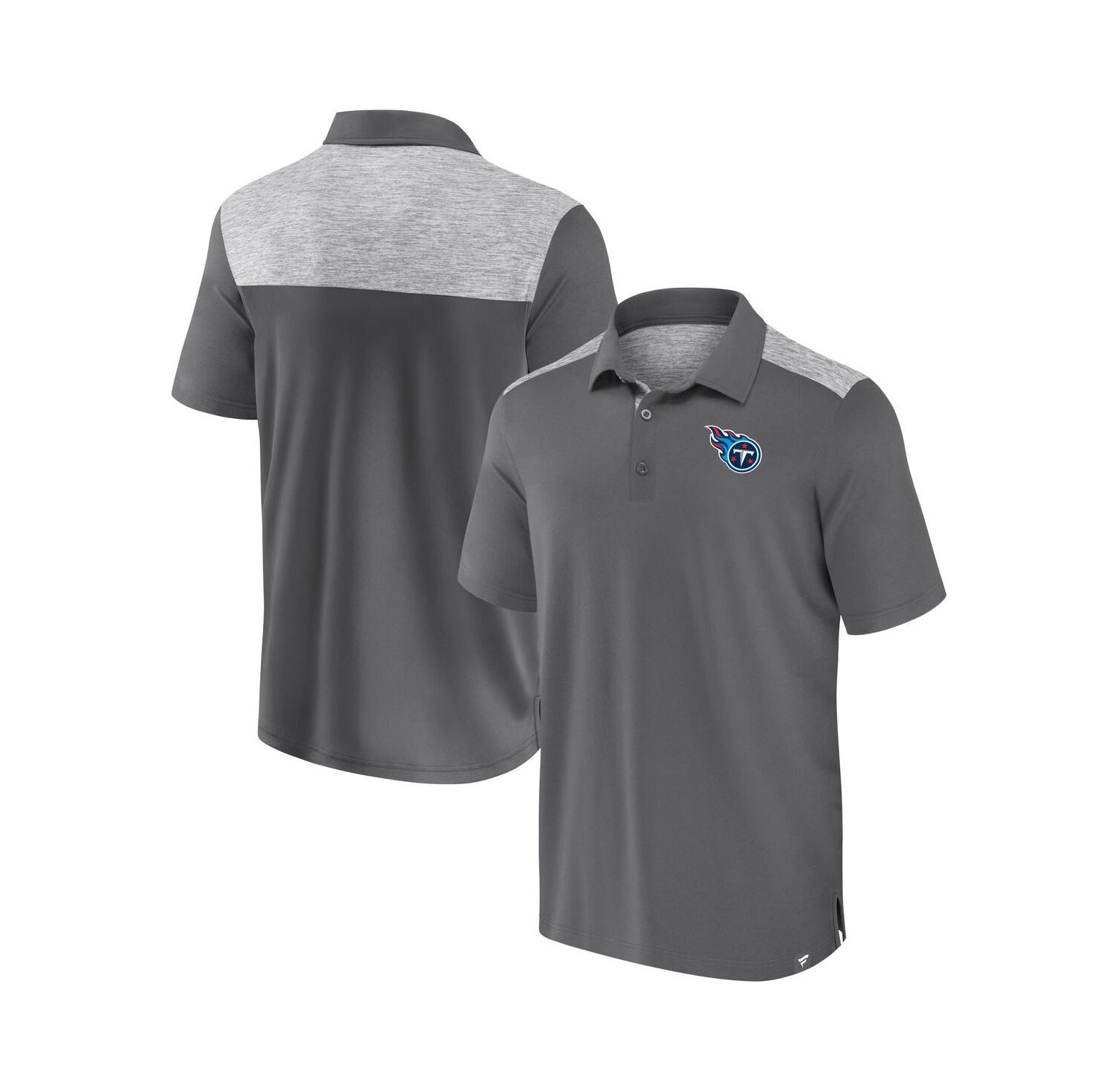 Men's Gray Tennessee Titans Long Shot Polo Shirt