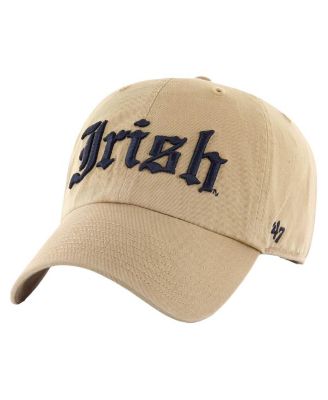 Men's Khaki Notre Dame Fighting Irish Vault Clean Up Adjustable Hat