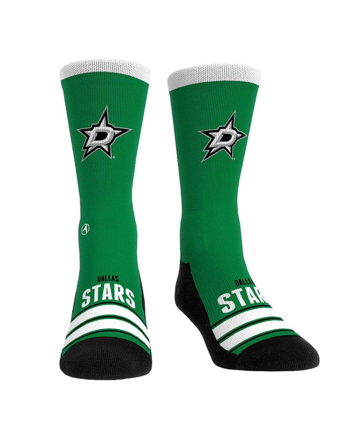 Socks Men's and Women's Dallas Stars Gametime Stripe Crew Socks - Green