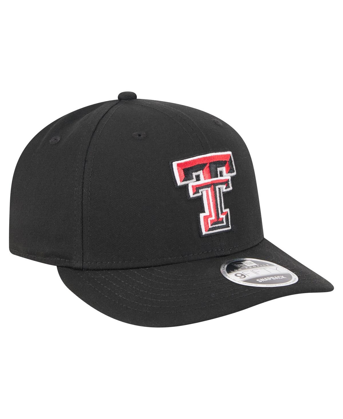 NEW ERA MEN'S BLACK TEXAS TECH RED RAIDERS LOW PROFILE 9FIFTY SNAPBACK HAT 