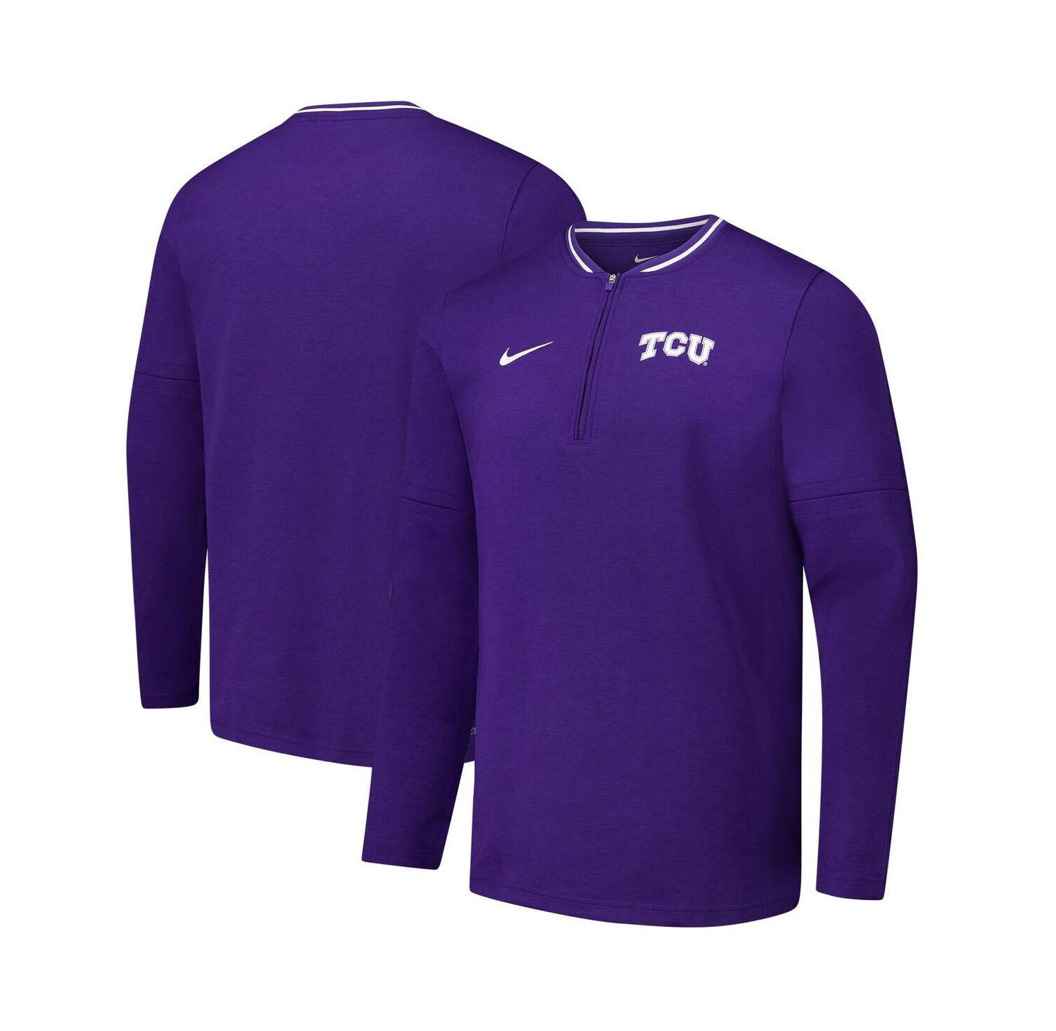 Men's Purple TCU Horned Frogs Coaches Quarter-Zip Jacket