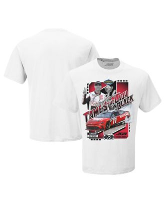 Joe Gibbs Racing Team Collection - Men's Checkered Flag Sports Black Denny Hamlin 2025 Goodyear 400 Race Winner T-Shirt
