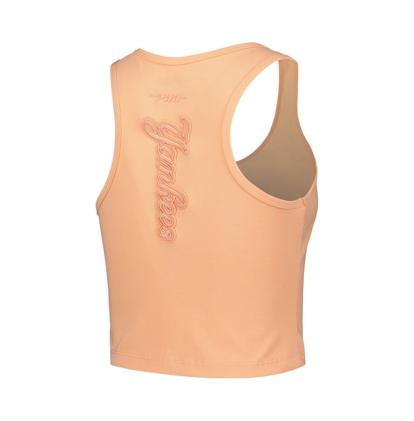 Женский топ Pro Standard Orange New York Yankees Neutral Fitted Racerback — фото 3