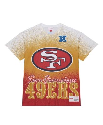 Men's White San Francisco 49ers Team Burst Vintage Logo T-Shirt
