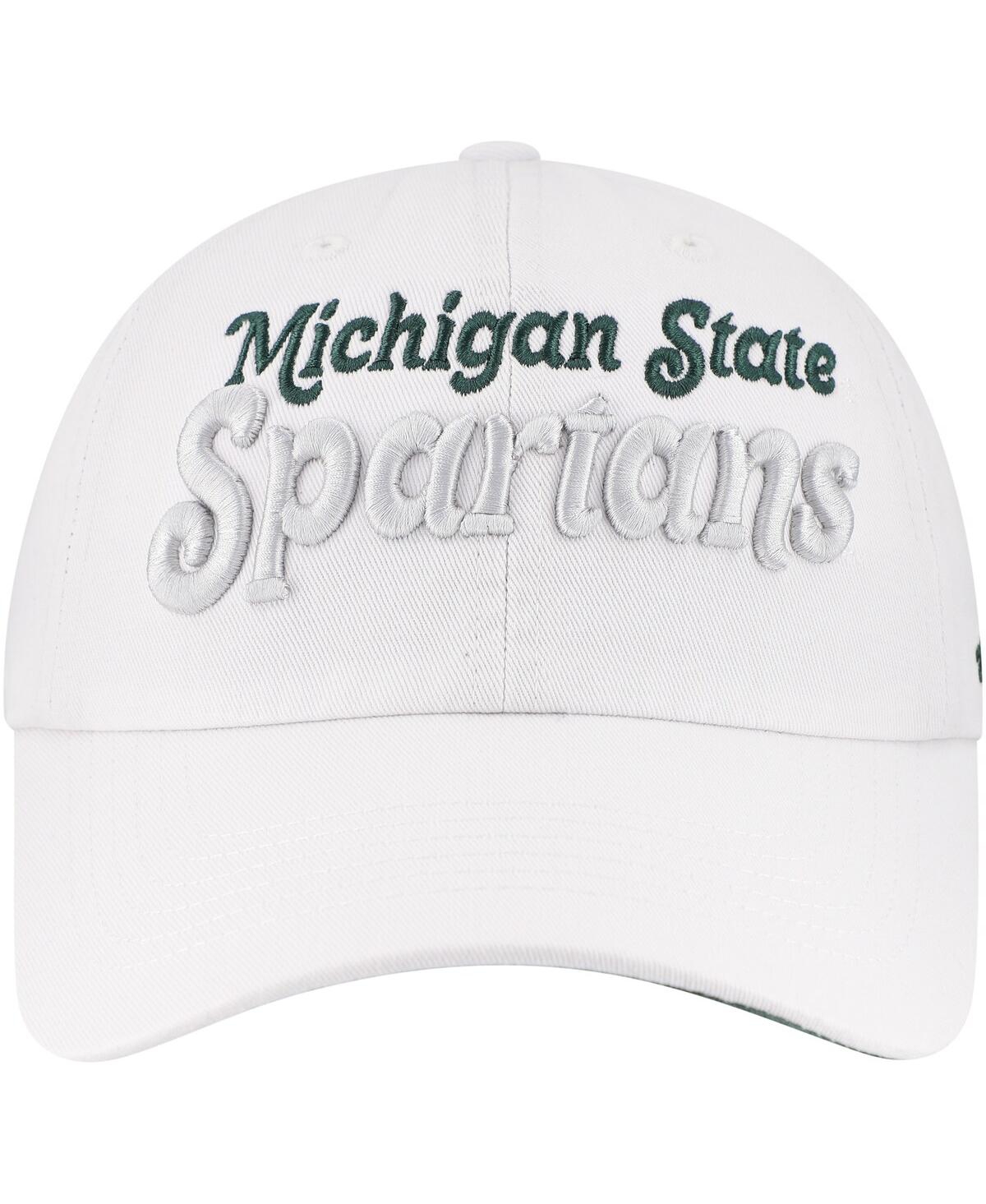 47 Brand Women's White Michigan State Spartans Pensacola Clean Up Adjustable Hat