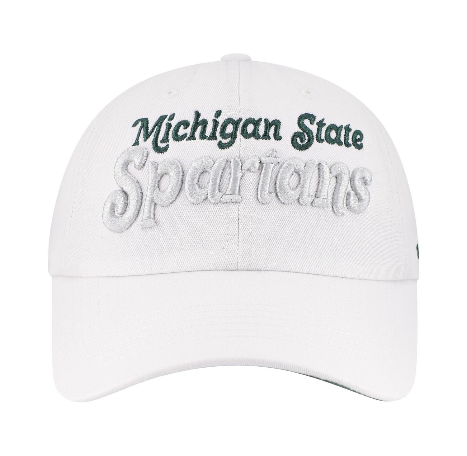 Women's White Michigan State Spartans Pensacola Clean Up Adjustable Hat