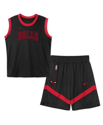 Nike - Preschool Black Chicago Bulls Mesh Tank Top and Shorts Set