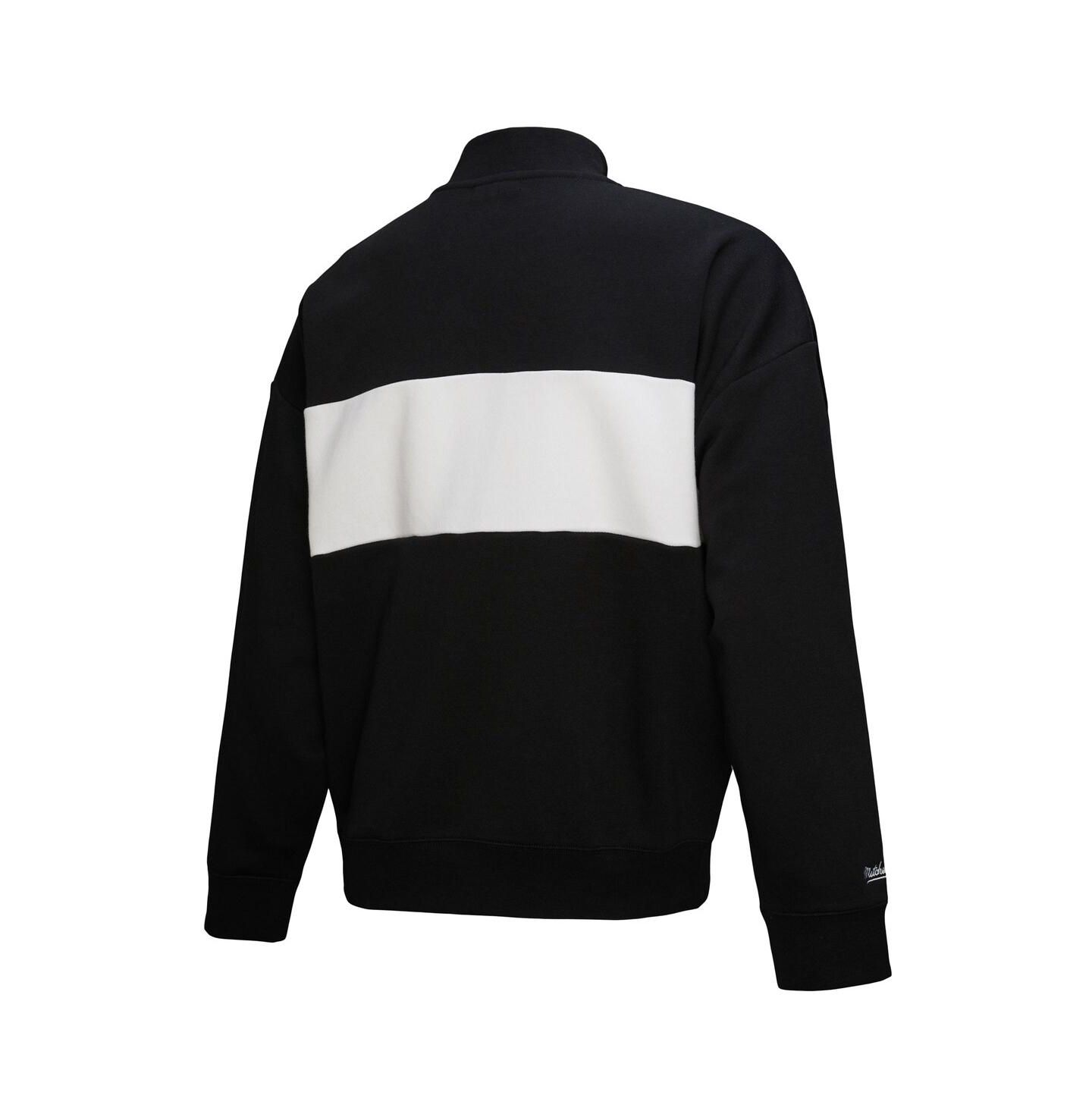 Женский свитер Mitchell & Ness Black Atlanta Braves Quarter-Zip Pullover Top — фото 3