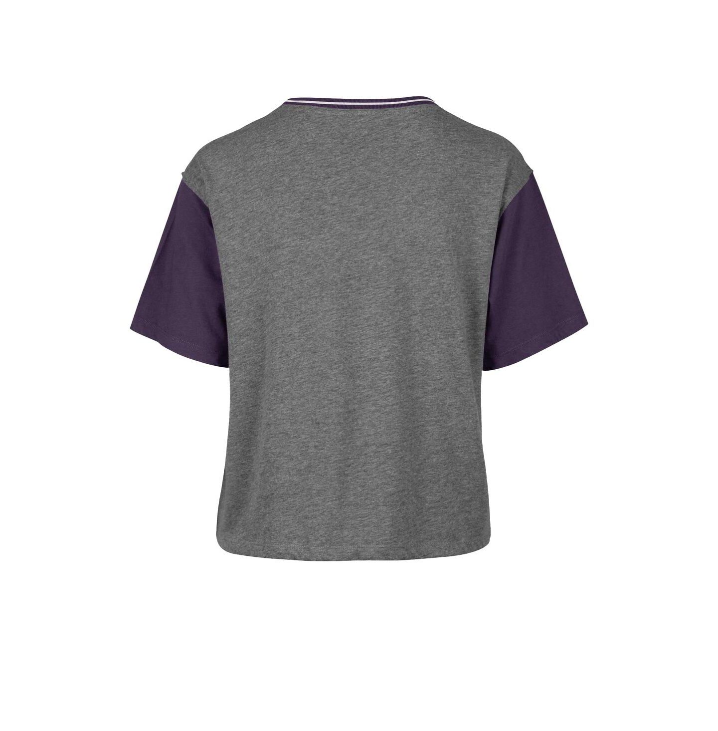 Женская футболка '47 Brand Gray Los Angeles Lakers Rise Clubhouse Ziggy Color Block — фото 3