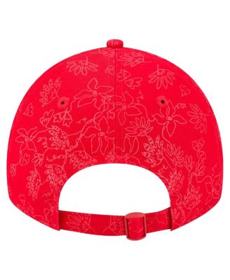Women's Red Washington Nationals Tonal Floral 9TWENTY Adjustable Hat