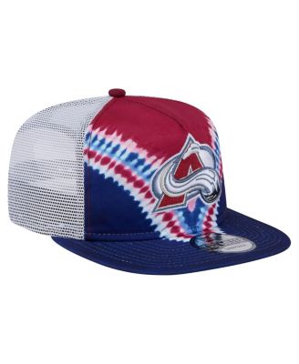 Men's Navy/Burgundy Colorado Avalanche Throwback V-Dye Adjustable Golfer Hat