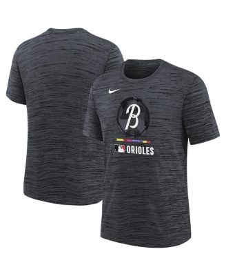Nike - Big Boys and Girls&nbsp;Black Baltimore Orioles Authentic Collection City Connect Velocity Performance T-Shirt