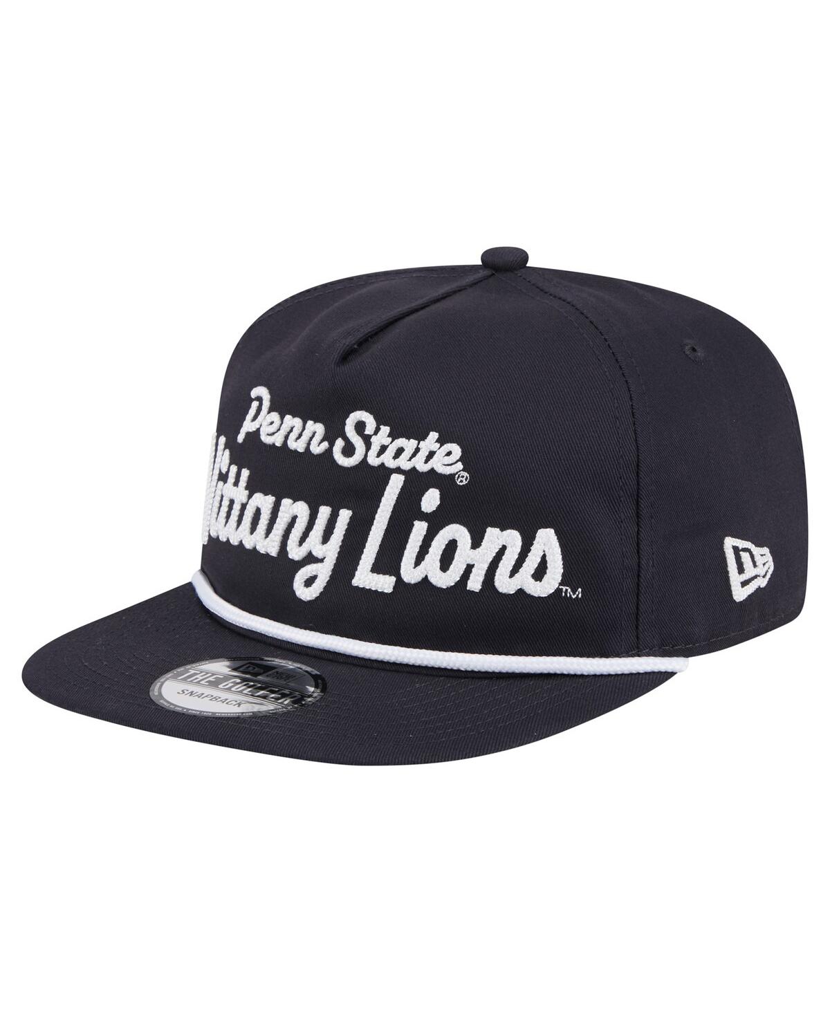 NEW ERA MEN'S NAVY PENN STATE NITTANY LIONS ADVENTURE TEAM TEXT GOLFER SNAPBACK HAT 