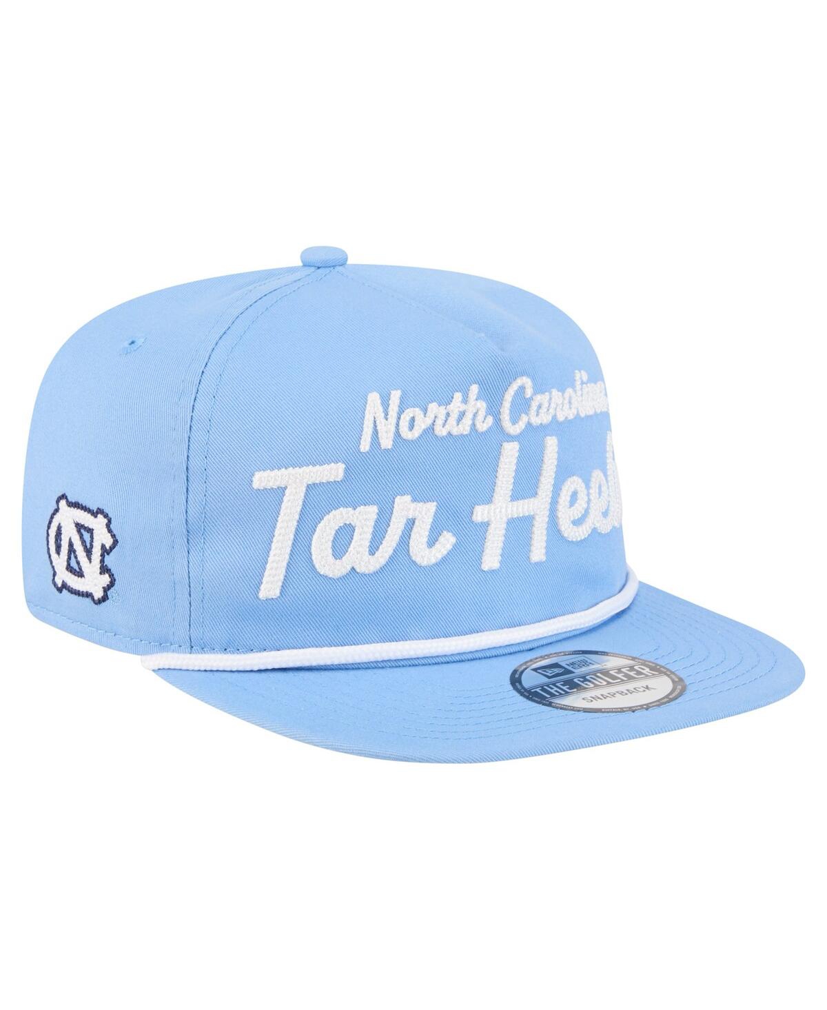 NEW ERA MEN'S CAROLINA BLUE NORTH CAROLINA TAR HEELS ADVENTURE TEAM TEXT GOLFER SNAPBACK HAT 