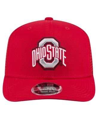 Men's Scarlet Ohio State Buckeyes Primary 9SEVENTY Trucker Stretch-Snap Hat