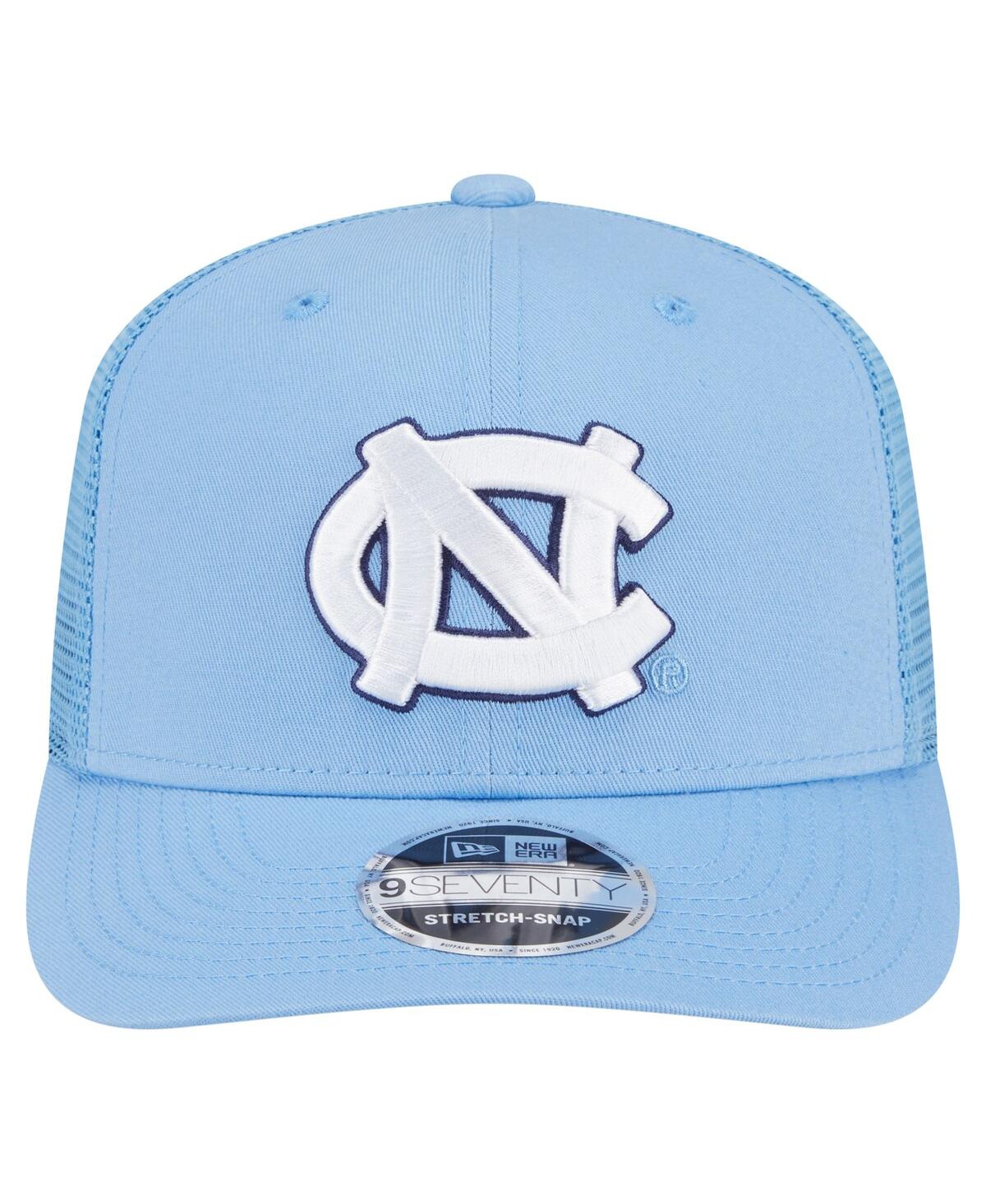 NEW ERA MEN'S CAROLINA BLUE NORTH CAROLINA TAR HEELS PRIMARY 9SEVENTY TRUCKER STRETCH-SNAP HAT 