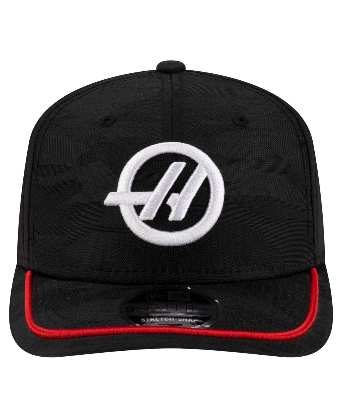 NEW ERA MEN'S BLACK HAAS F1 TEAM CAMO 9SEVENTY ADJUSTABLE HAT 