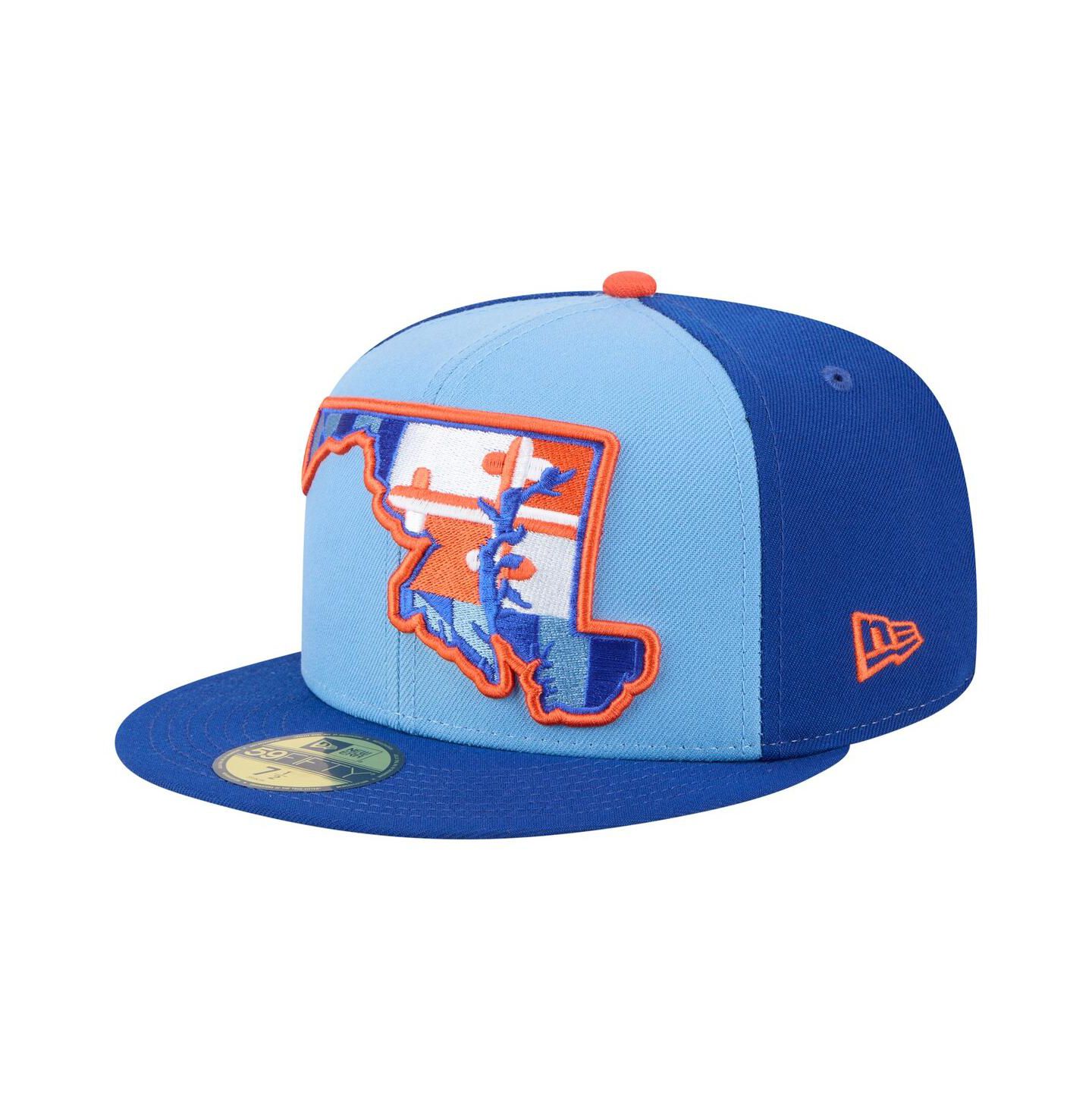 Мужская кепка New Era Blue Aberdeen IronBirds Authentic Collection 59FIFTY Fitted Hat — фото 3
