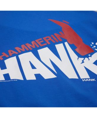 Men's Hank Aaron Royal Atlanta Braves Legends Collection Vintage Logo T-Shirt