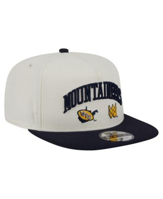 Men's White West Virginia Mountaineers Collegiate 9FIFTY A-Frame Snapback Hat