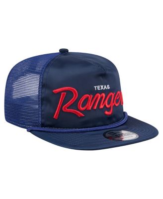 Men's Navy Texas Rangers Retro Satin Script Golfer Adjustable Hat
