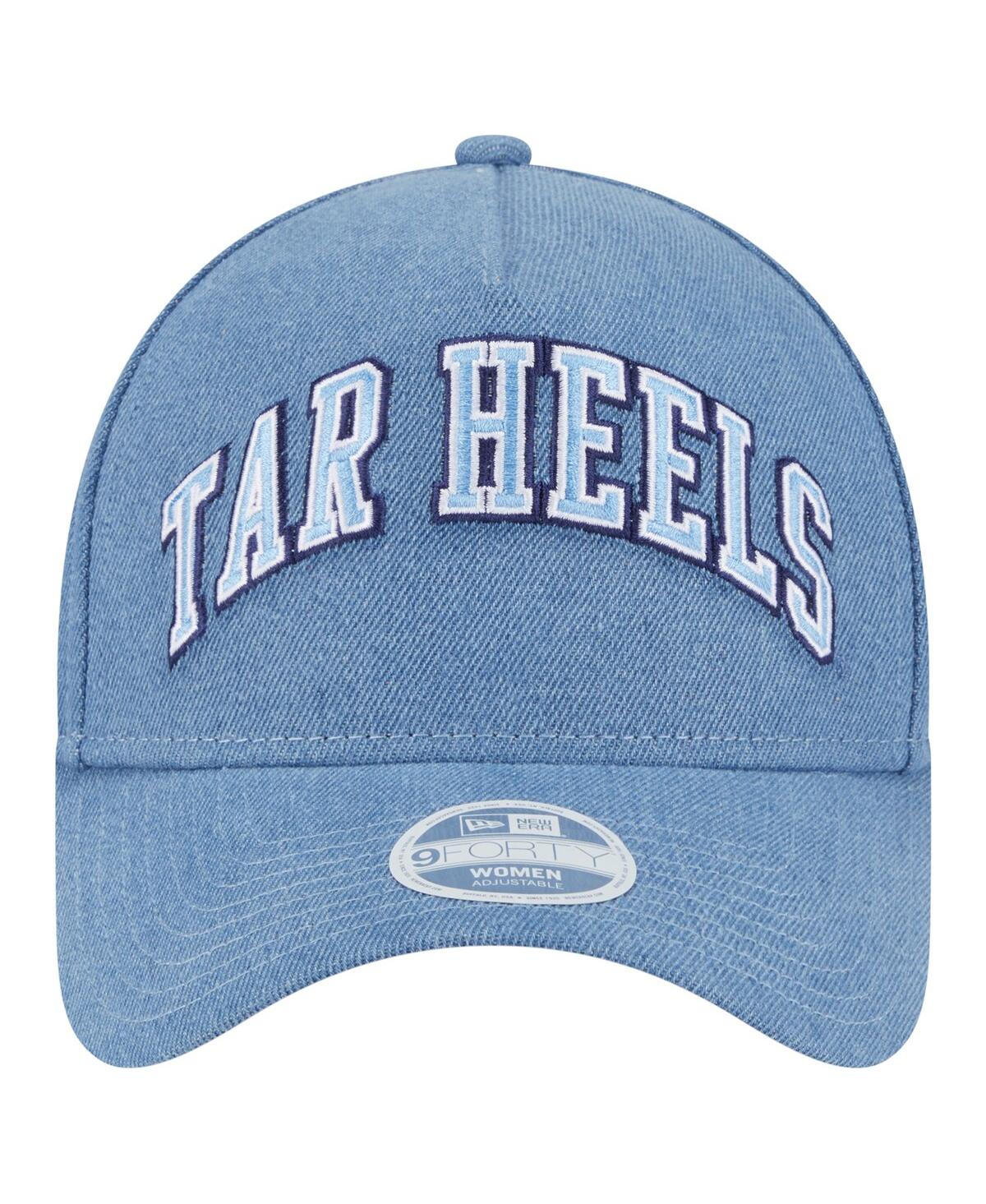 Shop New Era Women's Denim North Carolina Tar Heels A-frame 9forty Adjustable Hat