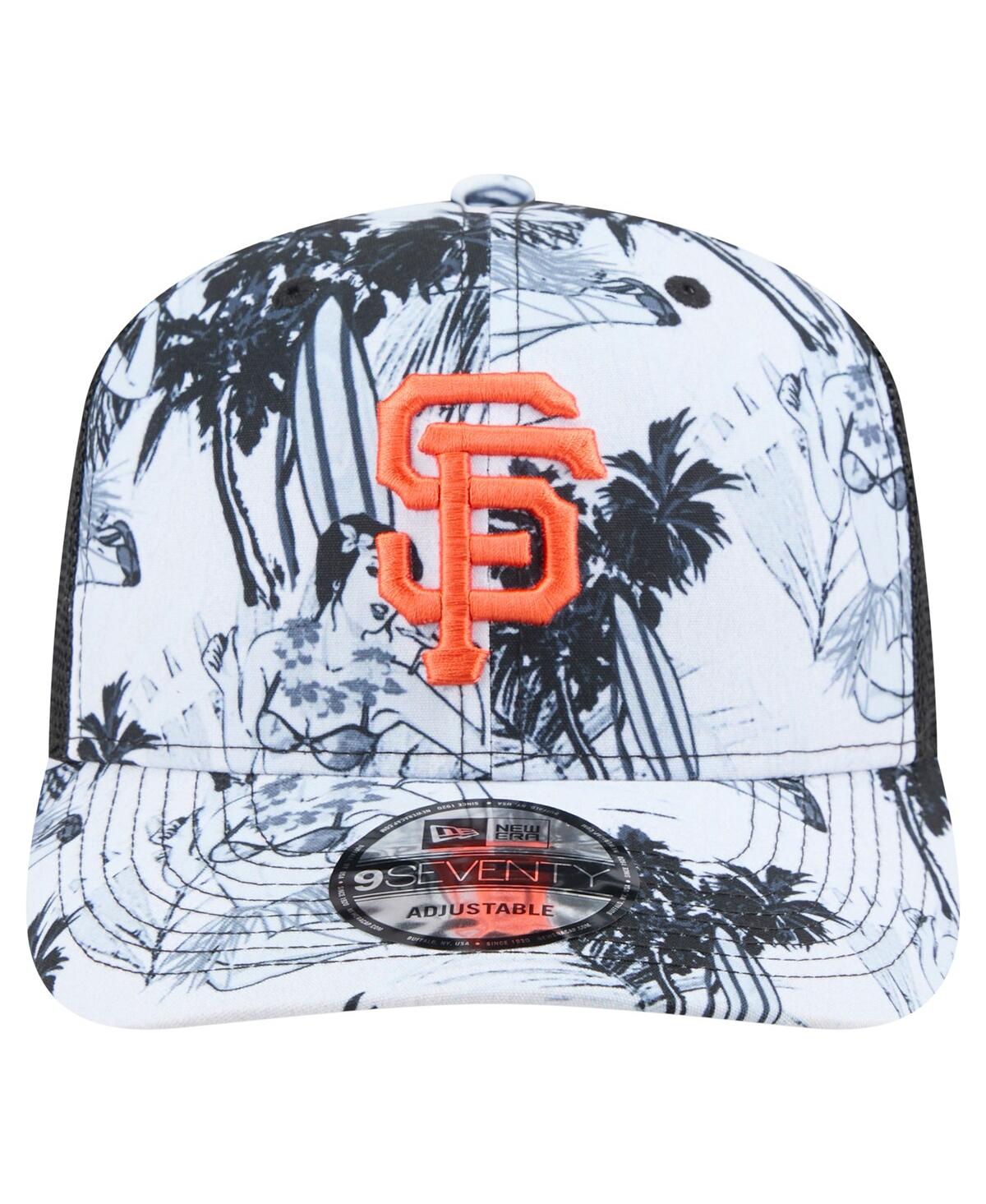 NEW ERA MEN'S BLACK SAN FRANCISCO GIANTS HULA TRUCKER 9SEVENTY ADJUSTABLE HAT 