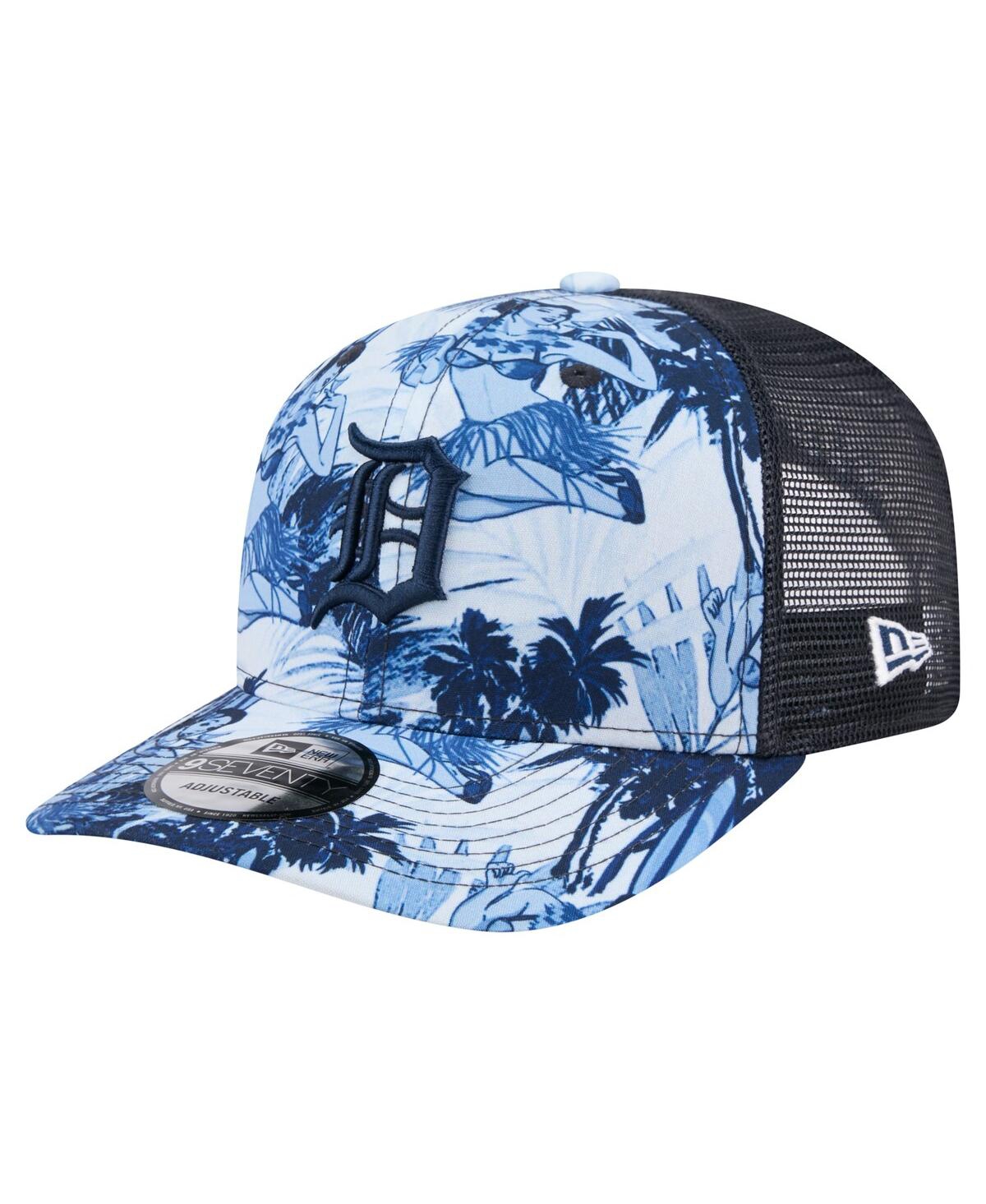 NEW ERA MEN'S NAVY DETROIT TIGERS HULA TRUCKER 9SEVENTY ADJUSTABLE HAT 
