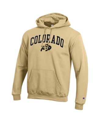 Men's Vegas Gold Colorado Buffaloes Arched Logo Fleece Pullover Hoodie