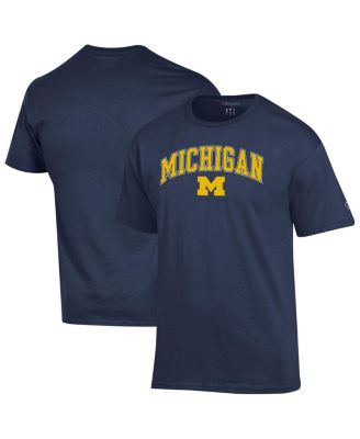 Champion - Men's Navy Michigan Wolverines Arch Over Logo T-Shirt