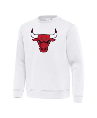 Antigua - Men's White Chicago Bulls Relevant Pullover Sweatshirt