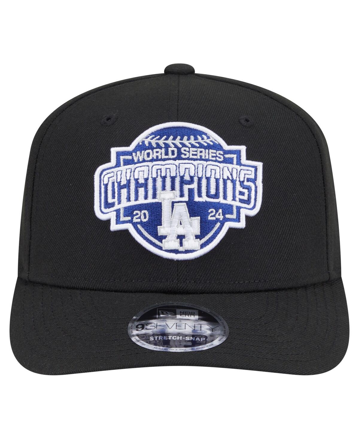 NEW ERA MEN'S BLACK LOS ANGELES DODGERS 2024 WORLD SERIES CHAMPIONS 9SEVENTY ADJUSTABLE HAT 