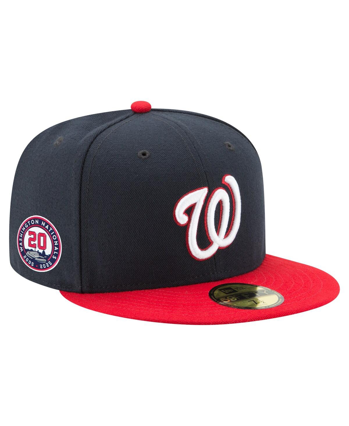 New Era Men's Navy/Red Washington Nationals 20th Anniversary 59FIFTY Fitted Hat - Navy, Red