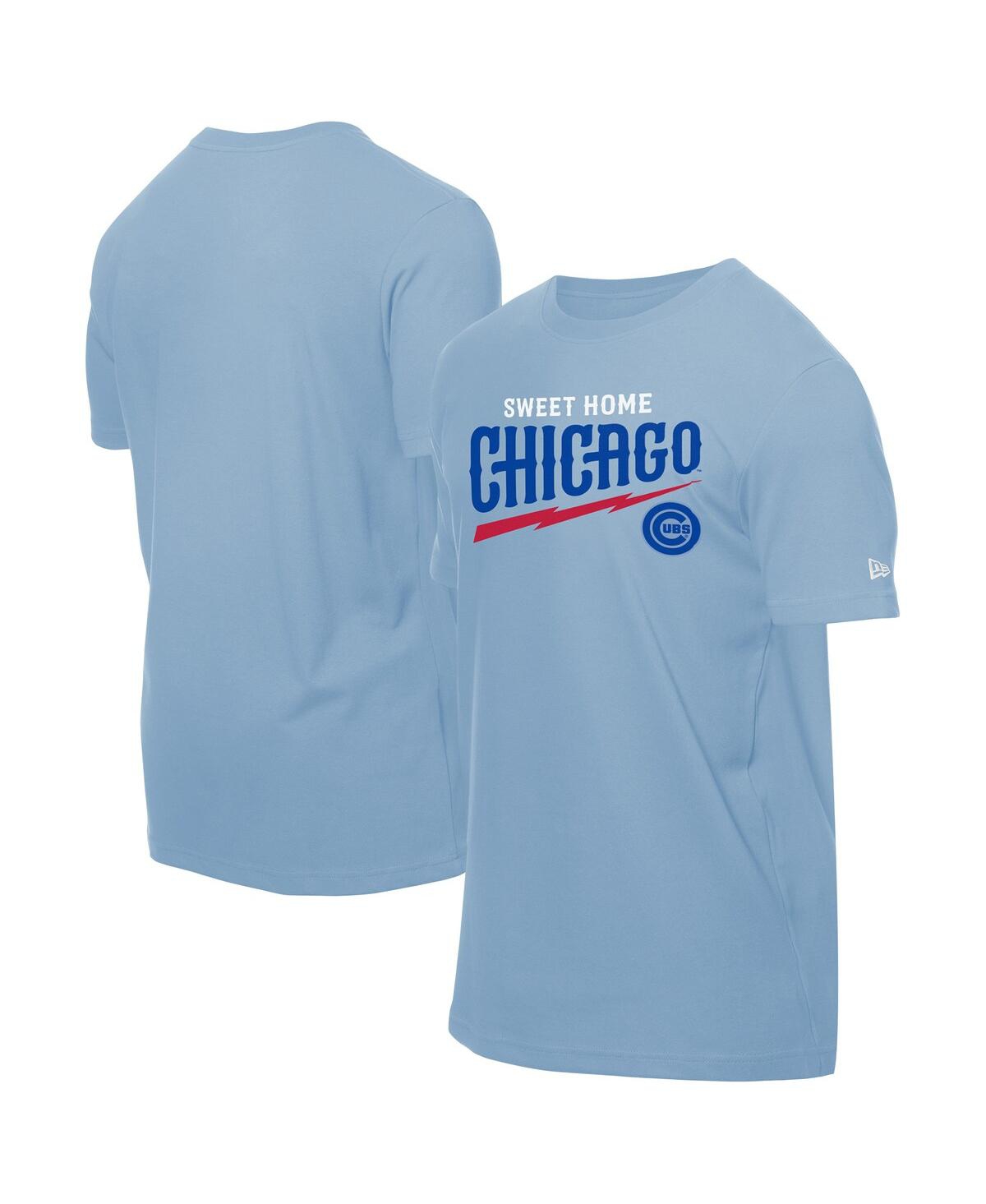 NEW ERA MEN'S LIGHT BLUE CHICAGO CUBS SWEET HOME T-SHIRT 