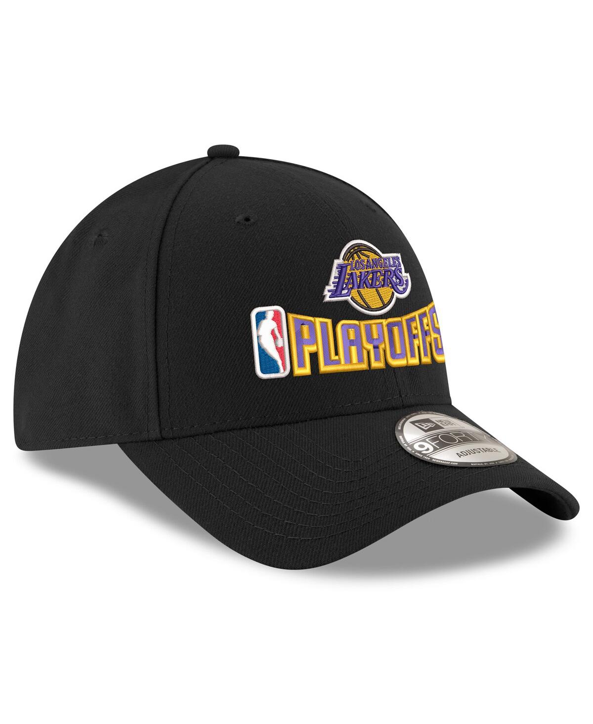 Shop New Era Men's Black Los Angeles Lakers 2025 Nba Playoffs 9forty Adjustable Hat