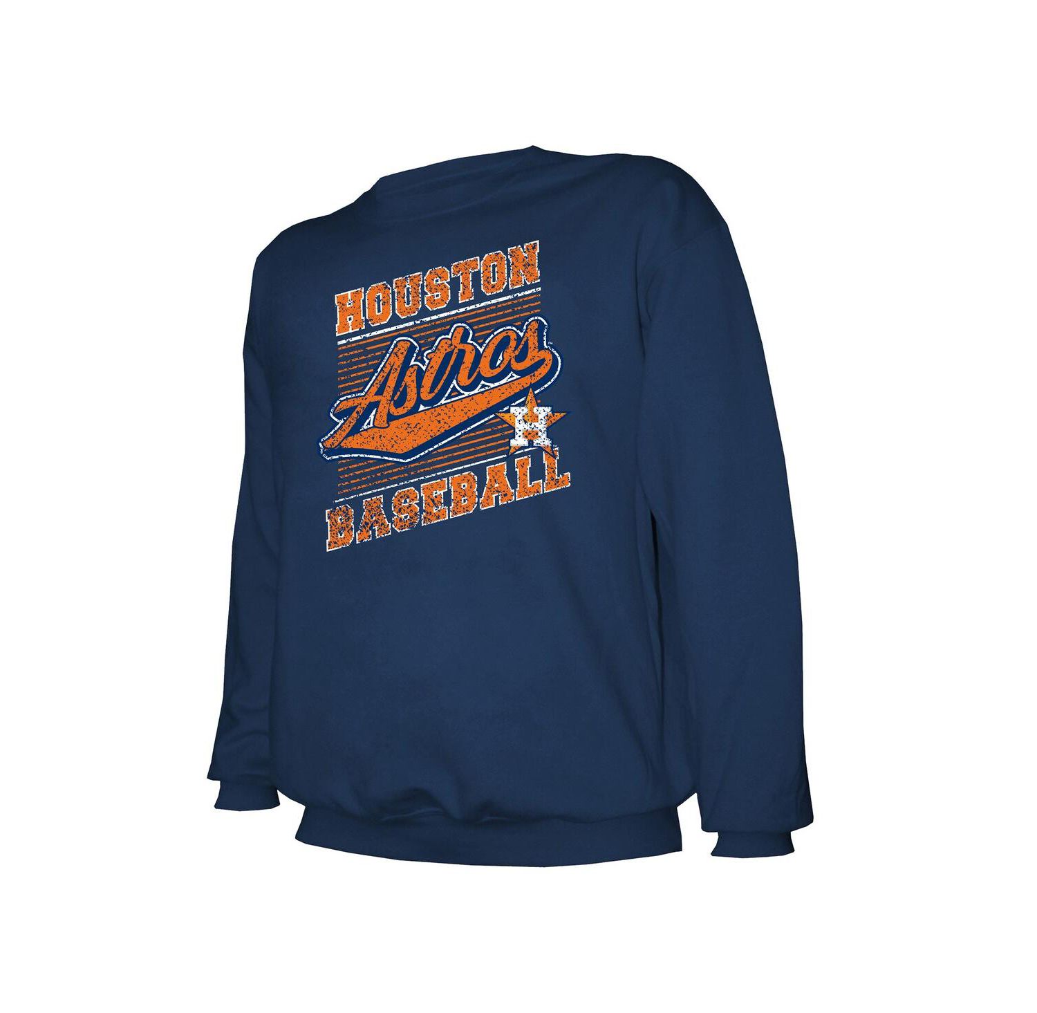 Men's Navy Houston Astros Lightweight Crew Sweatshirt