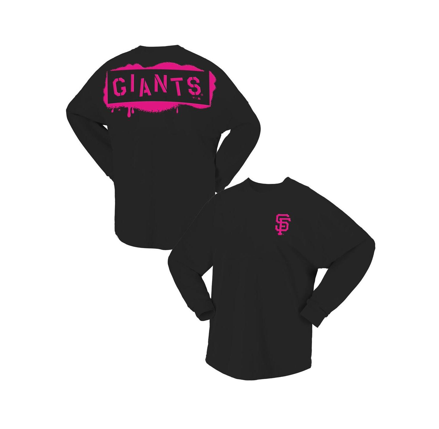 Women's Black San Francisco Giants Neon Jersey Long Sleeve T-Shirt