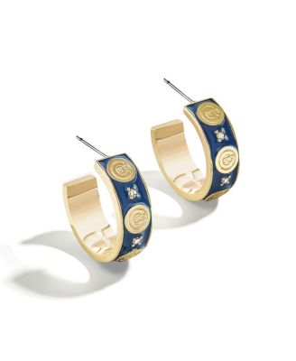 WEAR by Erin Andrews - BaubleBar Chicago Cubs Enamel Hoop Earrings