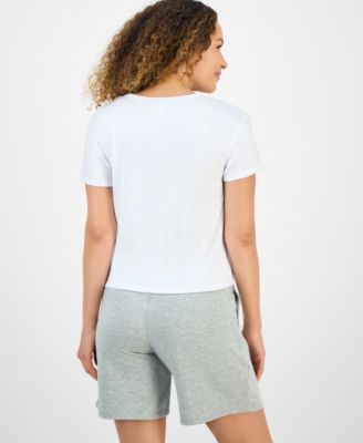 売れ筋商品|||スタイルアンドコー カットソー トップス レディース Petite French Terry Short-Sleeve T-Shirt, Exclusively at Macy's Heather Grey Style & Co Petite French Terry Short-Sleeve T-Shirt