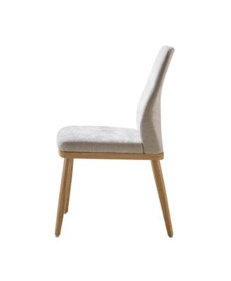  Set of 2  Wood & Upholstered  Ergonomic Design, Easy to Assemble  Dining Chairs