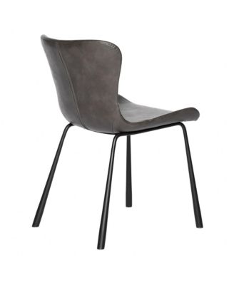 Set of 2 Faux Leather Side Chairs for Dining Room or Home Office Seating