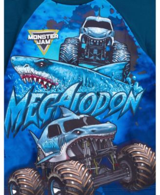 Toddler Boys Grave Digger El Toro Loco Megalodon T-Shirt Tank Top and French Terry Shorts 3 Piece Set to