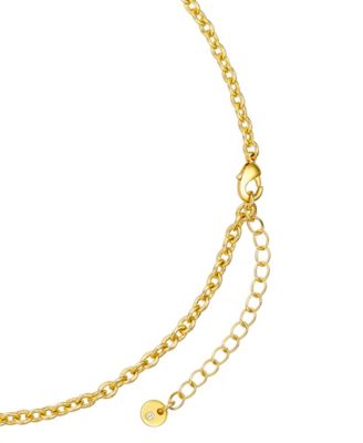 Cubic Zirconia Tennis Paperclip Oval Carabiner Layered Necklace Set