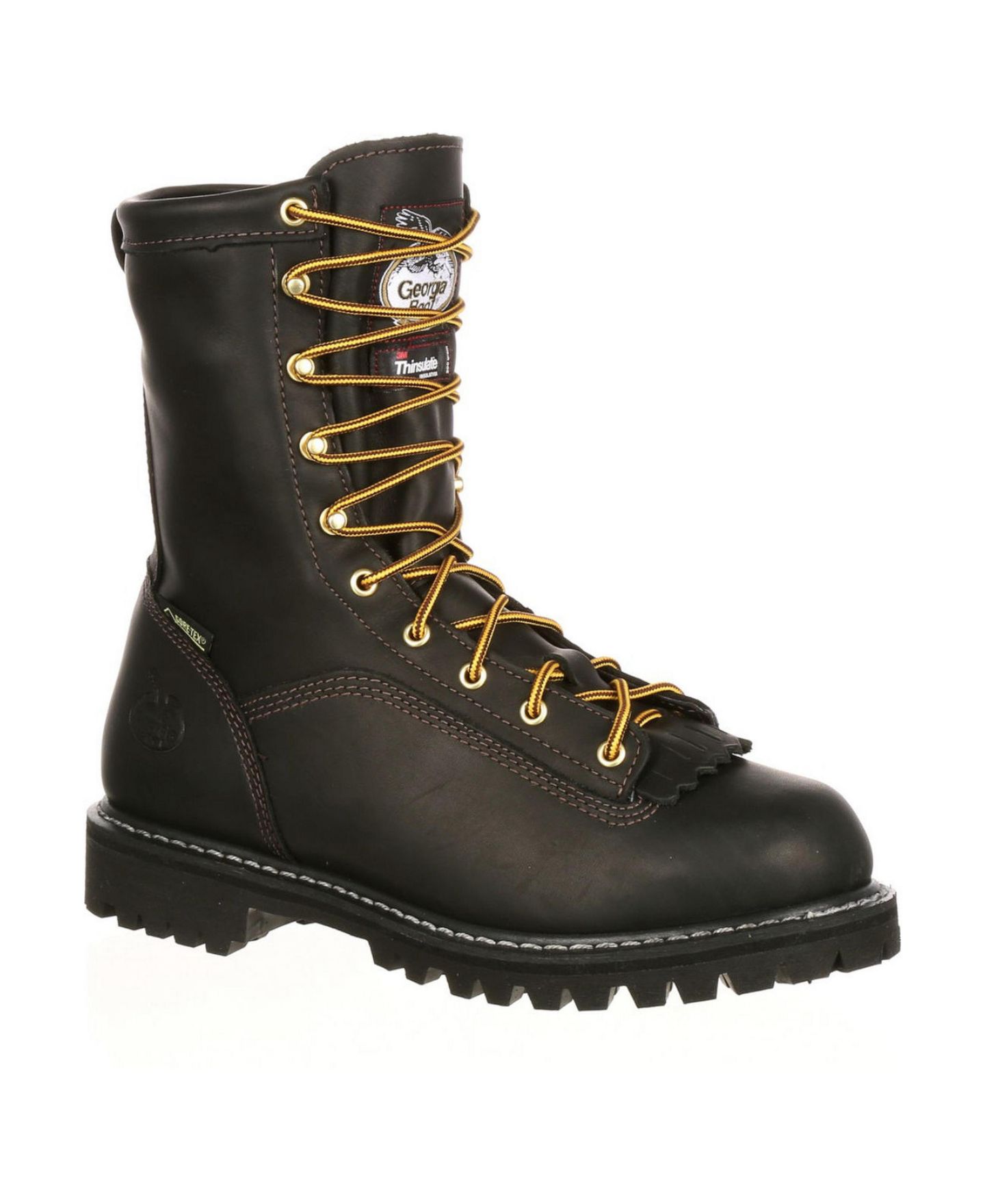Мужские ботинки GEORGIA BOOT Lace-to-Toe GORE-TEX Waterproof 200G Insulated Work Boot, цвет: Чёрный — фото 1