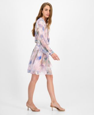 Women's Printed Blouson Dress