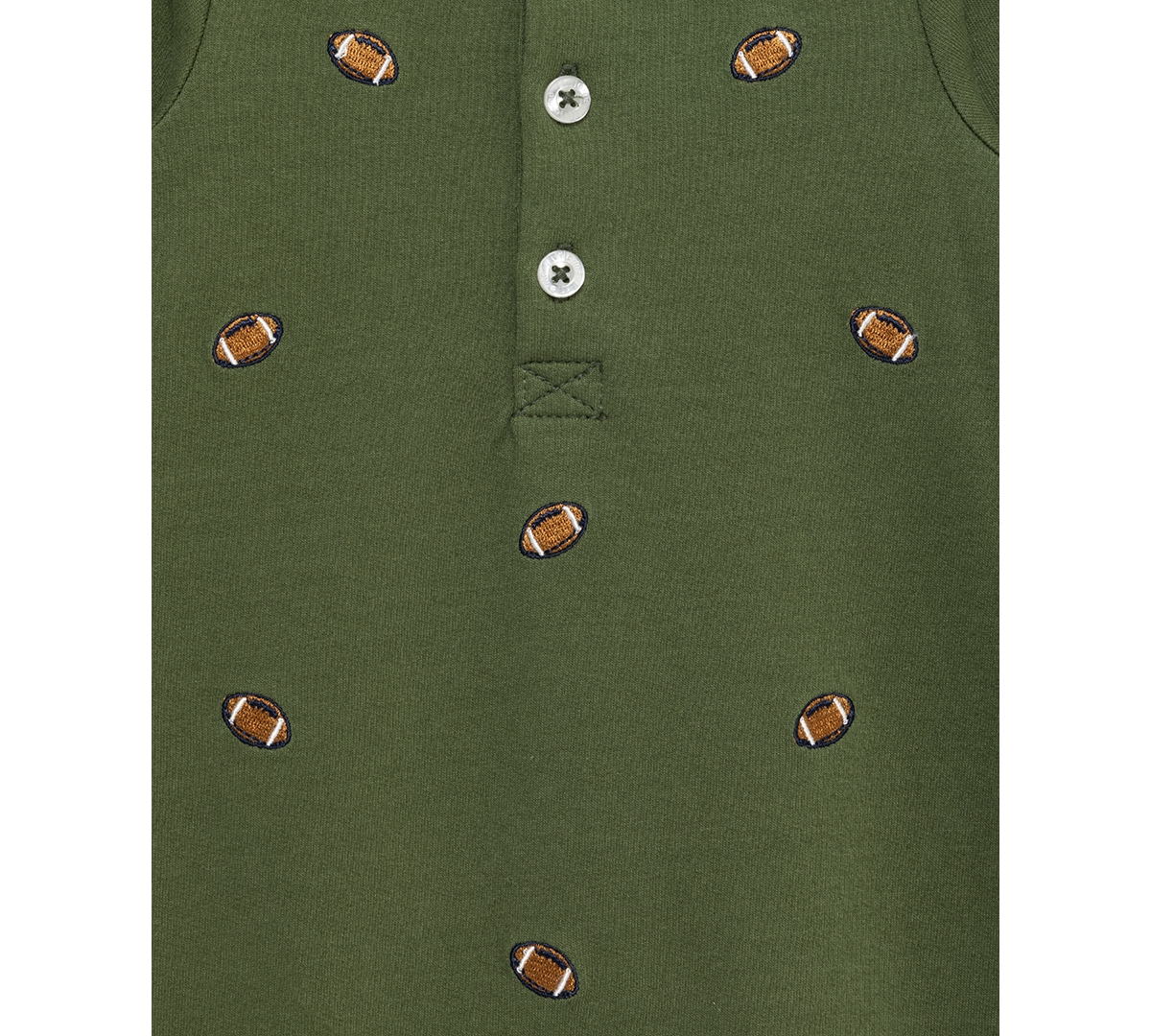 Little Me Football Romper & Socks Set In Green