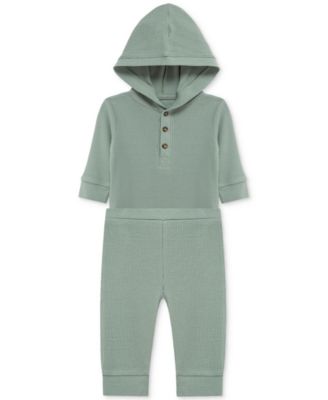 Baby Hooded Bodysuit & Pants, 2 Piece Set