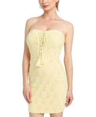 Women's Isabella Pointelle Lace-Up Mini Dress