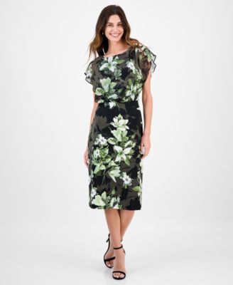 Connected - Women's Chiffon-Bodice A-Line Dress