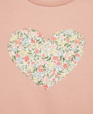 Baby Girls Heart Sweatshirt & Leggings, 2 Piece Set